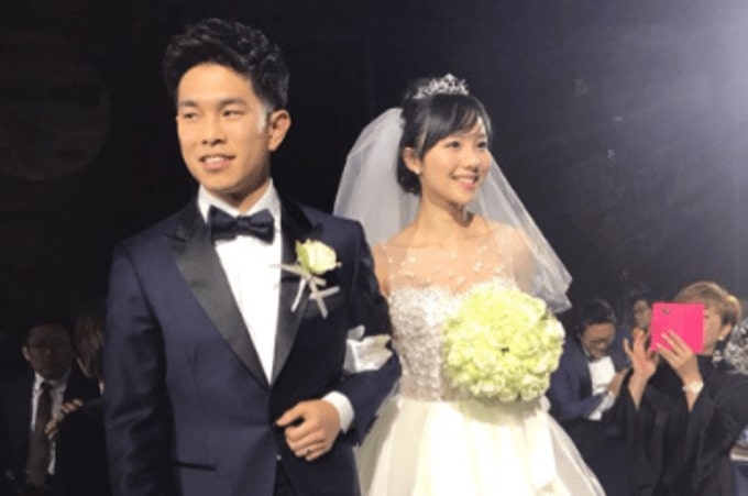 井岡一翔谷村と谷村奈南の結婚式の写真